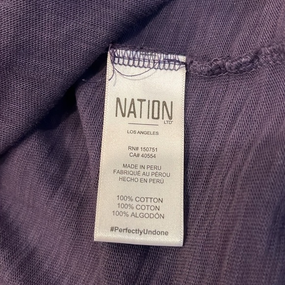 Nation Los Angeles Purple Long Sleeve Top Size Small - Picture 6 of 8